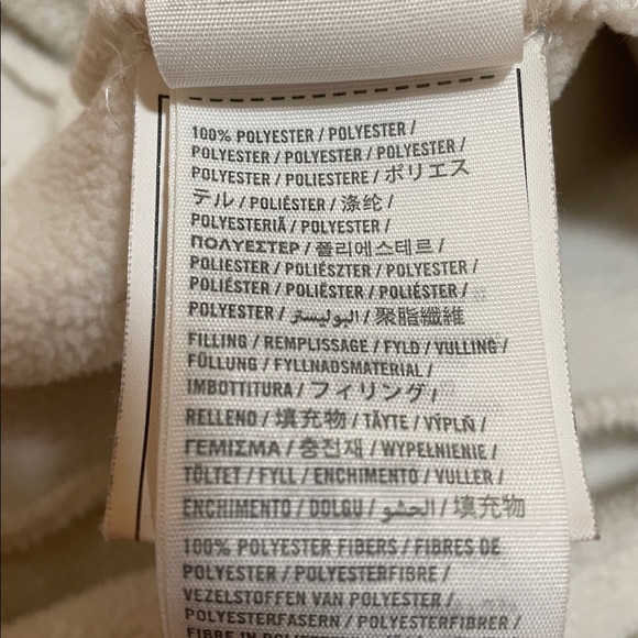 Abercrombie & Fitch Women's White Fleece Full-Zip Jacket Size Medium - Picture 8 of 9